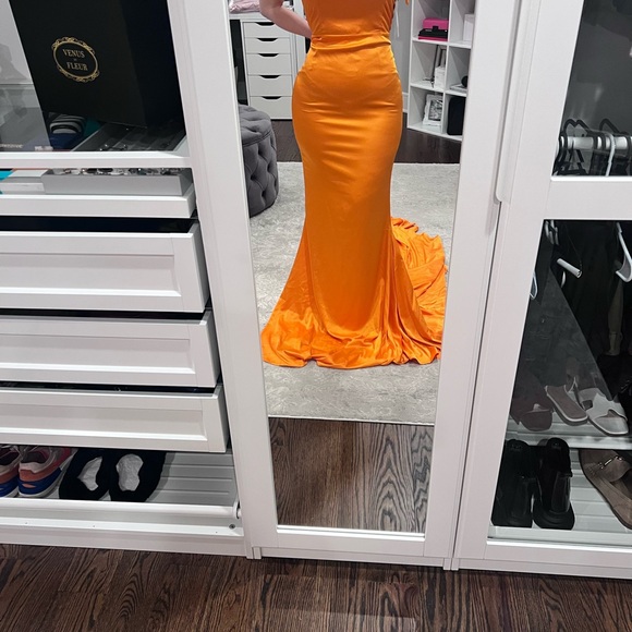 Moda glam GISELLE MERMAID EVENING GOWN- orange - Picture 4 of 9